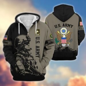 Premium US Veterans Zip Hoodie VT1610001 - Army, S
