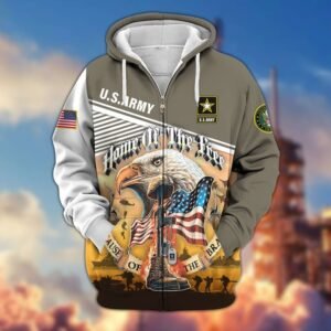 Premium US Veterans Zip Hoodie VT1610026 - Army, S
