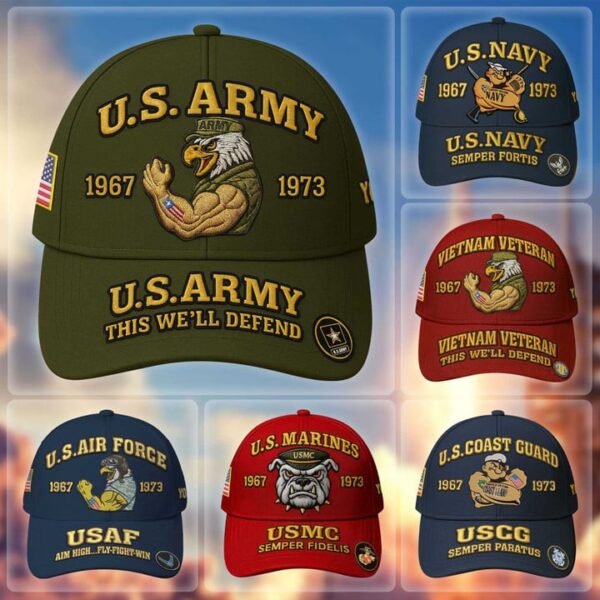 Premium Embroidered US Veterans Cap VT1910010