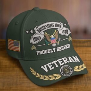Premium Embroidered US Veterans Cap VT1910007 - Army