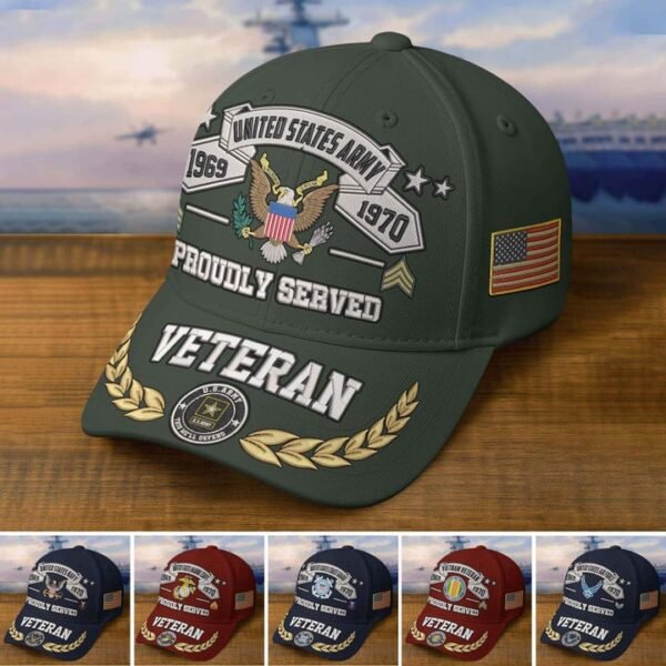 Premium Embroidered US Veterans Cap VT1910007