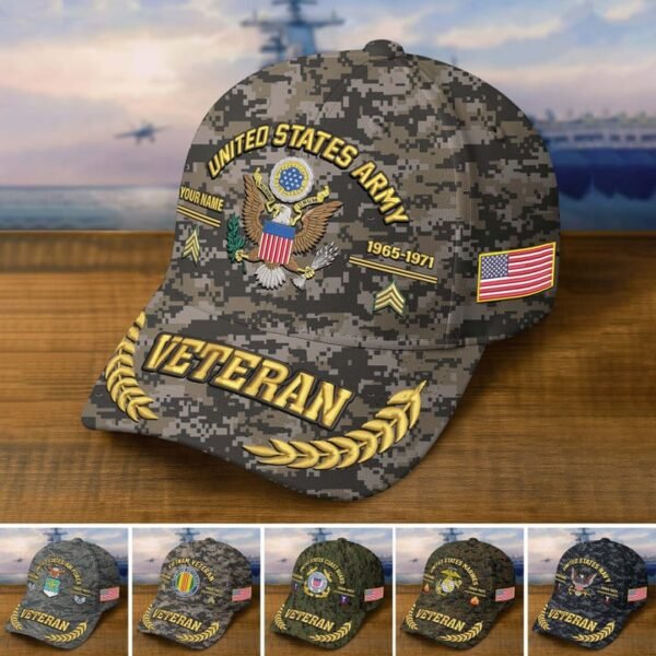 Premium Embroidered US Veterans Cap VT1910004