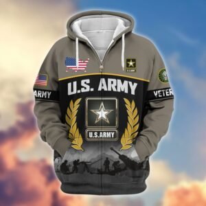 Premium US Veterans Zip Hoodie VT1610009 - Army, S
