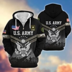 Premium US Veterans Zip Hoodie VT1610007 - Army, S