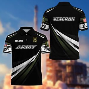 Premium US Veteran Polo Shirt VT020605 - Army, S